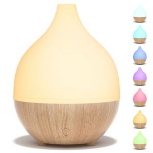 SALKING Diffuseur d'Huile Essentielle, 100ml Ultrasonique Diffuseur Huiles Essentielles Electrique, Humidificateur d'air avec Lumière Chaude Arrêt Automatique pour Chambre, Spa, Yoga, Massage (SalkingDirect, neuf)
