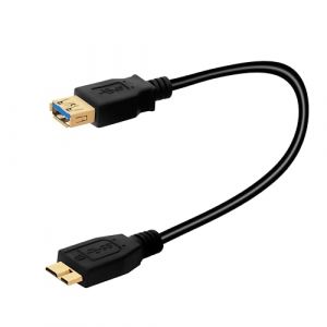 BIGtec HighOTG Cable Data Cable USB Micro-B - USB-A Bu OTG 11cm Or/OTG Adaptateur T&eacute;l&eacute;phone portab 3.0 gerade Noir (lets-sell!!, neuf)