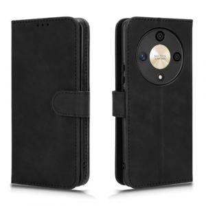 WBWONE Coque pour Huawei Honor Magic 6 Lite / Magic6 Lite, Housse en Cuir PU Pochette Portefeuille Magnétique Etui de Protection, Flip Case ave [Fentes pour Cartes] - Noir (Welldan, neuf)