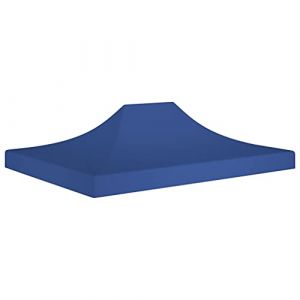 vidaXL Toit de Tente de Réception Toile de Toit de Chapiteau Remplacement de Toit de Tente Escamotable Pavillon de Jardin 4,5x3 m Bleu 270 g/m² (vidaXL FR, neuf)