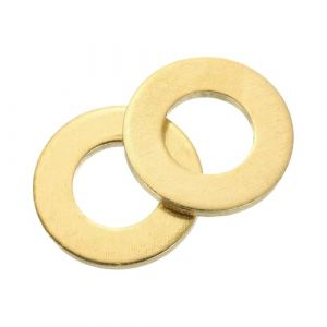 QUARKZMAN Rondelles Metal M10, 8 Pi&egrave;ces 10mm ID x 20mm OD x 2mm Hauteur Rondelles Plates en Laiton, Bagues de Montage pour Vis, Boulons, &Eacute;crous, Accessoires, Charni&egrave;res de Porte (QUARKZMAN, neuf)