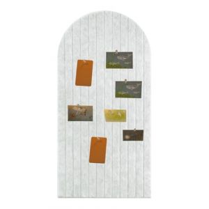 Tableau d'affichage pliable 120x60cm, feutre &eacute;pais de 0,9 cm, grand tableau en li&egrave;ge avec autocollant, panneaux muraux d&eacute;coratifs &agrave; lattes pour bureau, chambre, salon, Chambre d'enfant-gris argent&eacute; (Bencheat, neuf)