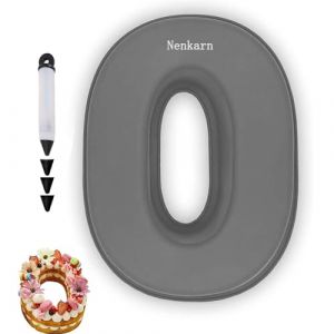 Nenkarn Moule a Gateau Chiffre 0, Moule Number Cake, 25cm Moules Chiffre Cake pour la Pâtisserie, les Anniversaires et les Fêtes, sans BPA, Antiadhésif (Nanxiao Store, neuf)