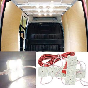 12V voiture lumi&egrave;re int&eacute;rieure, LED bande barre lampe Bus caravane avec interrupteur marche/arr&ecirc;t, lumineuse de travail Van Camion Camion Camper Bateau Plafonnier (10x4 LEDs) (DUVERT, neuf)