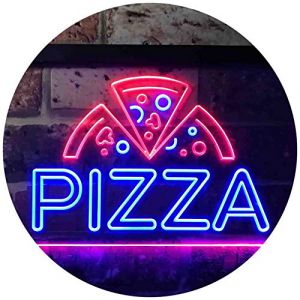 Pizza Shop Open Dual Color LED Enseigne Lumineuse Neon Sign Bleu et rouge 600 x 400mm st6s64-i3564-br (ADV PRO, neuf)