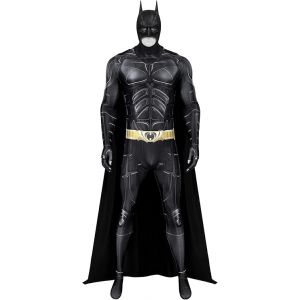 Costume de chauve-souris pour adultes, masque de chauve-souris pour homme, costume de super-h&eacute;ros Dark Knight avec masque et cape, tenue de f&ecirc;te d'Halloween (3XL) (Huraog, neuf)