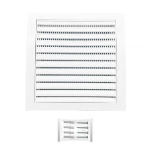 H&C VENT Grille Aeration 150x150mm Blanc avec Moustiquaire │ Evacuation Caches Tuyau Ventilateur│ d'Extraction Ventialtion │ Exterieur Interieur│ Gaine Cache Extracteur d'air VMC │ Climatiseur Seche (H&C Vent, neuf)