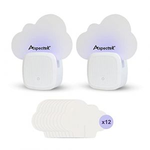 ASPECTEK Piège à Insectes Collant pour intérieur, Embûche à lumière Bleue enfichable, sans Odeur, sans Bruit, sans Produits Chimiques, avec 12 Paquets de tampons de Colle, Blanc (Deals_Republic, neuf)