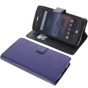 foto-kontor Housse Compatible avec CrossCall Trekker X4 Style Livre Bleu Coque de Protection Portefeuille (Foto-Kontor, neuf)