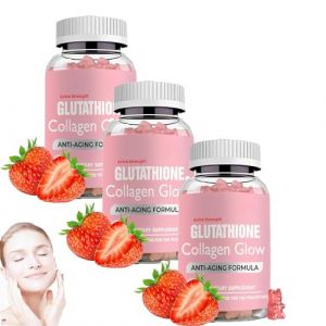 Caduola Glutathion Collagen Glow Gummies, glutathion Collagen Glow Gummies pour taches sombres, 60 pi&egrave;ces/flacon de glutathion cor&eacute;en pour femmes, bonbons g&eacute;lifi&eacute;s au collag&egrave;ne cor&eacute;en pour taches (YANSURENZHEN, neuf)
