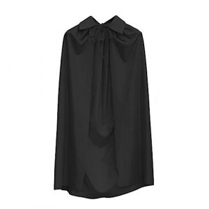 G&eacute;n&eacute;rique Cape &agrave; Capuche Noir Deguisement Halloween Adulte Cape D&eacute;guisement de Sorcier Unisexe Halloween Cosplay Costume Manteau Longue D&eacute;guisement pour Bal Masqu&eacute;, F&ecirc;te de Famille, Carnaval No&euml;l (HUAOPYU, neuf)