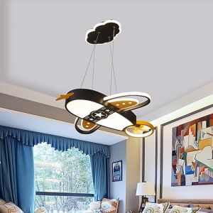 DHGIE Plafonnier LED Avion Plafonnier Dimmable Avec T&eacute;l&eacute;commande Lampe De Plafond Chambre D'enfant Chambre Du Salon Et La Chambre Des Enfants Lustre Chambre Enfant Luminaire Chambre Enfant 58W 48000LM (DHGIE, neuf)