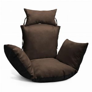 MG Design Coussin pour Fauteuil Oeuf Suspendu - en Tissu Durable, avec Rembourrage Doux, avec Appui-tête et ficelles pour Attacher - Coussin pour balancelle de Jardin, Chaise Suspendue (MGDESIGN, neuf)