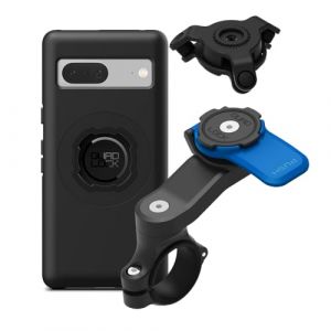 Quad Lock Support T&eacute;l&eacute;phone pour Guidon de Moto avec Amortisseur de Vibrations et Coque MAG pour Pixel 7 (Quad Lock EU, neuf)