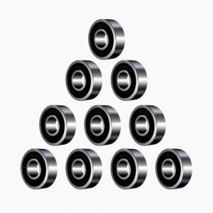 ANGEEK 10 pi&egrave;ces 607-2RS Roulements &agrave; billes 7 mm x 19 mm x 6 mm,Pr&eacute;lubrifi&eacute;s,Double joint, 607RS Roulements &agrave; billes &agrave; gorge profonde (ANQIT, neuf)