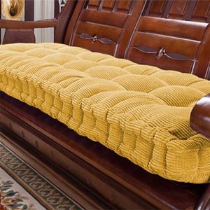 Coussin de banquette &eacute;pais et moelleux 2/3 places,Coussin de si&egrave;ge de banc &eacute;pais en velours Coussin de sol Coussin de canap&eacute; Matelas pour la maison, le patio et la balan&ccedil;oire (80*40cm,Jaune) (ping bu, neuf)
