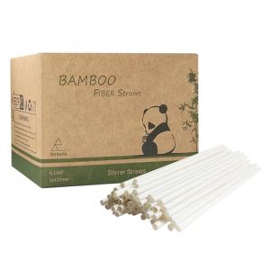 Lot de 1000 Pailles et Agitateurs &agrave; Cocktail Jetables et &eacute;cologiques, 3 x127 mm Biod&eacute;gradables Touillette &agrave; Caf&eacute; en Bambou Fibre pour la maison, les bars et les restaurants (BOFA DAILY, neuf)