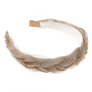 WOFASHPURET Organza Padded Headband Avec Strass Accessoire &Eacute;l&eacute;gant Pour Femmes Pour Mariages Et F&ecirc;tes (Leiyun, neuf)