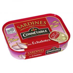 CONNÉTABLE - Sardines À L'Huile D'Olive Et Aux Échalotes De Bretagne 135G - Lot De 4 - Vendu Par Lot (IC-Boutique, neuf)