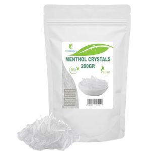 Cristaux de Menthol - 200gr - Effet rafraîchissant et rafraîchissant, Utilisé comme ingrédient dans la formulation cosmétique, accessoires de sauna, infusion de sauna, huile de menthe 100% naturelle (Euro Trade Center, neuf)