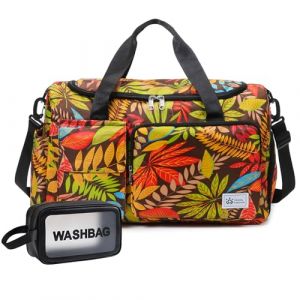 Petit sac de sport pour femme, sac de voyage avec compartiment &agrave; chaussures, Z3#Feuilles jaunes, Sac de sport et trousse de toilette (yuanpingshichangshuntaishangmaoyouxiangongsi, neuf)