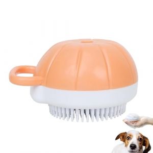 Brosse à shampoing pour chien, distributeur de shampoing - Brosses pour chiens Épurateur pour chiens à poils souples en forme de citrouille,Brosse de toilettage de nettoyage doux pour animaux de compa (yockis, neuf)