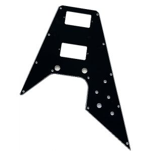 Pièces de guitare pour guitare Gibson Flying V Style Pickguard (3 plis noir) (lexunkejiyouxiangongsi, neuf)