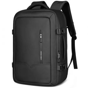 hk Sac &agrave; Dos Voyage Cabine Avion 45X36X20 Bagage Cabine Grande &eacute;tanche Sac &agrave; dos pour Ordinateur Portable 17,3 Pouces Homme Femme 30L Travail Affaires Universit&eacute; Noir (Hankou, neuf)
