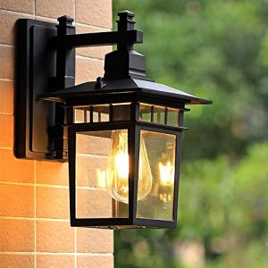 Mengjay Classique Noir Imperm&eacute;able Applique Murale Exterieur Vintage Industrielle Luminaire Exterieur Applique d'ext&eacute;rieur en aluminium Antique E27 pour Jardin Patio Terrasse (Mengjay, neuf)