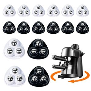 TREABEAR Lot de 16 Roulettes Pour Meubles - 360 ° - Mini Roulettes à Billes Autocollantes - Avec 3 Billes En Acier - pour Machine à Café, Poubelle, Appareils De Cuisine (Treabear lucky shop, neuf)