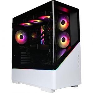 CyberpowerPC Luxe PC Gamer - AMD Ryzen 7 9800X3D, AMD Radeon RX 9070 XT 16GB, RAM 32Go, SSD NVMe 2To, 750W 80+ PSU, Wi-FI, Refroidissement Liquide, Windows 11, Amethyst Curve RGB (CyberPowerPC UK, neuf)