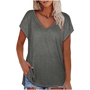 Offre De Mes Commande Tee Shirt Femme Coton Col V T Manche 3/4 Blouse Blanche Infirmiere Chemise Slim Fit Tunique Turquoise Blanc Chemisier Fluide Ete Haut Dentelle Sexy Tshirt Anti UV (Uwdiohq, neuf)