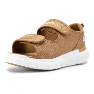 FitVille Sandale Diabétique Femme Large Ouverture Chaussures Orthopédique Scratch Sandales Rééducation pour Pieds Gonflés Nero 39 EU Large (Luhua International Trade, neuf)