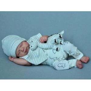 Anano Bebe Reborn Gar&ccedil;on Silicone Plein Corps Souple 45cm Poup&eacute;e Reborn Corps Silicone Gar&ccedil;on Poupon R&eacute;aliste pour Enfants De 3 Ans Et Plus (Shunao-Toys, neuf)