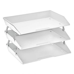 Acrimet Facility Bac &agrave; Courrier &agrave; 3 Niveaux/Charge Lat&eacute;rale A4, Organiseur de Bureau, en Plastique (Couleur Blanc) (Easy 2 Buy Distributors, neuf)