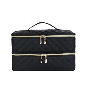 Sac de rangement de vernis &agrave; ongles, 70 bouteilles, sac &agrave; main cosm&eacute;tique, mallette de rangement, transport de voyage for accessoires de Nail Art, sacs de maintien Pour Fournitures D'ongles(Black) (fengqiuchailuo, neuf)
