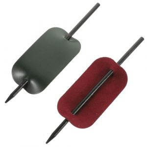 VILLCASE Lot de 2 Barrettes en Cuir PU Vert et Rouge Foncé Tige Accessoires pour Chignon Vintage Pinces à Chignon pour Cheveux Épais pour Coiffures Relevées et Occasions Formelles (Farrar Fae, neuf)