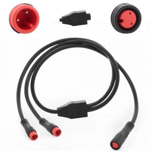 Rallonge de répartiteur en y 1t2 avec connecteur julet à 2 Broches pour câble de Phare de vélo dans Le kit de Conversion e - Bike (2 Broches, 24 "de Long, 2 mâles et 1 Femelle) (maxshally, neuf)