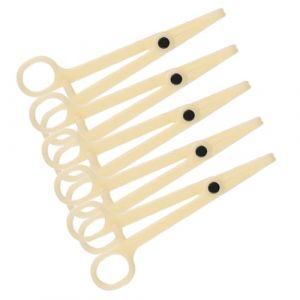 PLAFOPE 5 pi&egrave;ces Pince de Per&ccedil;age Jetable Plastique Beige Pince &agrave; Joint pour Piercing Corporel Forceps Circulaires Ajustables pour Langue Nez L&egrave;vre Nombril Outil Professionnel et (Comexs, neuf)