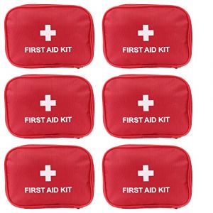 AOUTACC Lot de 6 trousses de premiers secours vides, légères et vides, pour la maison, le bureau, la voiture, l'extérieur, le bateau, le camping, la randonnée (sac uniquement) (MeiLu, neuf)