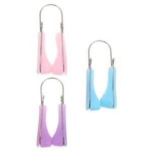 POPETPOP Lot de 3 Pinces de Rehaussement du Nez en Silicone Clips Correcteurs pour Redressement et Remodelage de L'Ar&ecirc;te Nasale Appareils de Beaut&eacute; Multifonctions Couleurs Rose Bleu et (Denneyas, neuf)