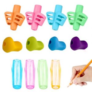 Aide &Eacute;criture Pour Enfants,12 Pi&egrave;ces D'aide &agrave; L'&eacute;criture pour Enfant Grip Stylo Guide Doigts Ecriture Poign&eacute;es Crayons Ergonomiques Grips pour Crayons en Silicone pour Enfants &Eacute;tudiants (Yuwellbuy, neuf)