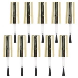 PACKOVE 10 pi&egrave;ces Capsules Bouteilles Vernis Ongles avec Brosse Int&eacute;gr&eacute;e Remplacement Bouchons Vernis Gel Application Facile et Douce pour Salon et Usage Domestique (Spring TU, neuf)