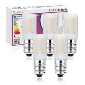 YzzYzz Ampoule LED réfrigérateur E14, Blanc Chaud 2700K, 1.8W remplace l'ampoule Halogène 20-25W pour réfrigérateur, 245lm, Petit culot à vis lampe LED pour frigo, hotte, machine à coudre, 5 Unité (FoxNoon, neuf)