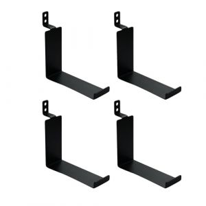 Organisateur mural pour panneau acoustique, crochets, boîte et étagère en métal, rangement pour panneaux acoustiques à lamelles, panneaux muraux, accessoires pour bureau, couloir, cuisine, etc. (4 x (karyneals, neuf)