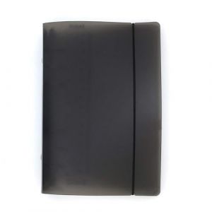 A6 / A5 6 trous coloré PP couverture anneau rond vue classeur dossier pour feuilles mobiles protecteurs / recharge de cahier / bricolage Scrapbooking (Black, A6 combo) (SHSQDZ, neuf)
