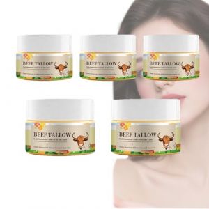 Cr&egrave;me au suif de b&oelig;uf et au miel,Cr&egrave;/me visage pour peaux s&egrave;ches,Cr&egrave;mes Fair & Lovely,Soin peau au suif de b&oelig;uf,Baume bio au suif de b&oelig;uf et au miel,fouett&eacute;e au suif pour peaux s&egrave;ches (5 PCS) (BOYUGUO, neuf)