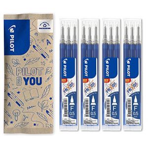 Pilot - Lot de 4 étuis de 3 recharges FriXion pour stylo effaçable. Compatibles FriXion Point et FriXion Point Clicker - Bleu - Pointe Fine (PAPETERIE DU COLLEGE, neuf)