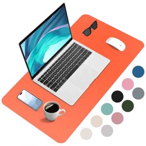 Zanfqvo Tapis de Bureau - Grand Tapis de Souris en Cuir PU - Sous-Main Imperm&eacute;able pour Bureau, Maison, 90 cm x 43 cm (orange) (ORTAN GEOMAR S.R.L., neuf)