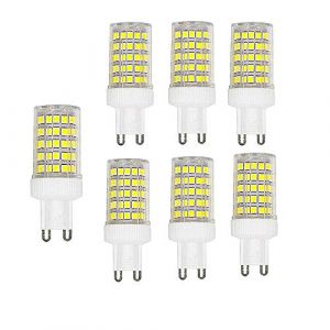 OUGEER Lot de 6 Ampoule LED G9 10W (Ampoule halogène équivalente 100W) G9 1000LM, Blanc Froid 6000K, Base en Céramique,Non Dimmable, Ampoule capsule g9 220v (AurumPlus, neuf)